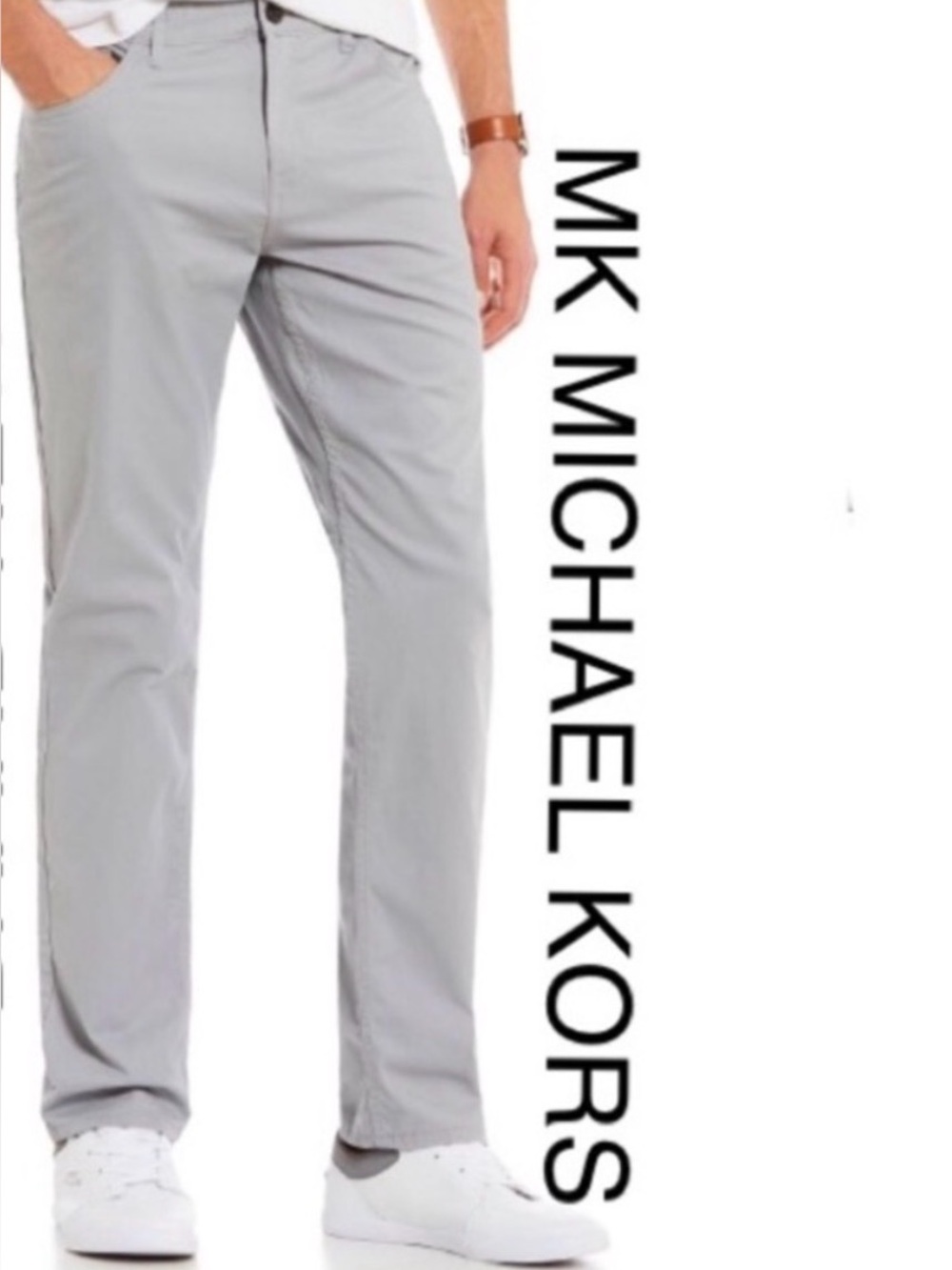 MICHAEL Michael Kors Light Gray Men's Straight Pants